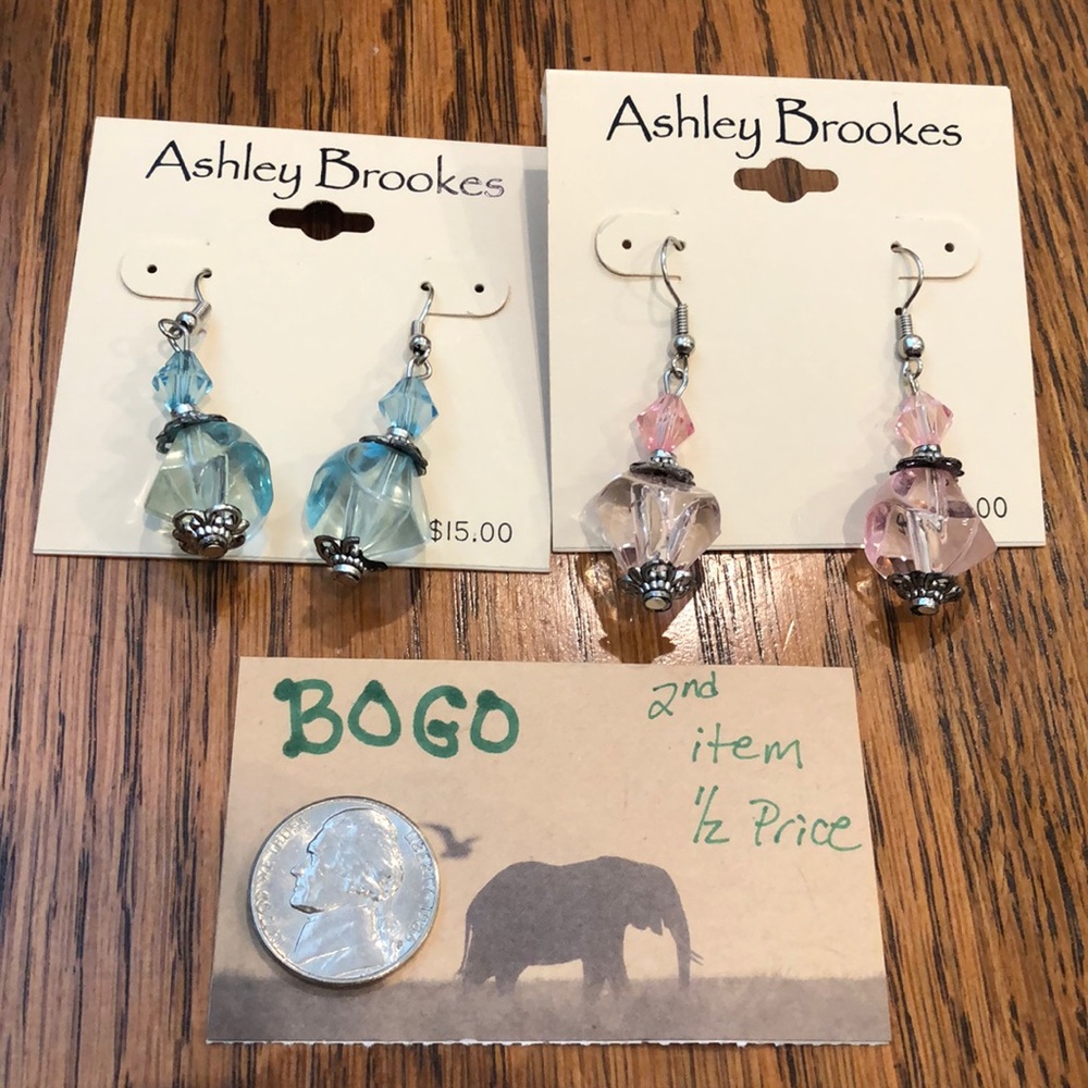 $10 for Both pair of dangle bead earrings!